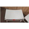 Image 2 : Qty 2 Woven Top Outdoor Benches 24"L x 16"W x 16"H
