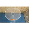 Image 2 : Circular Lucite Side Table 19" Dia, 20"H