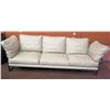 Image 1 : Fendi Modern White Leather Sofa, Removable Cushions