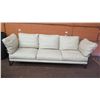Image 2 : Fendi Modern White Leather Sofa, Removable Cushions