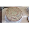 Image 2 : Wooden Pedestal Serving Tray, 12" Dia, 6" H