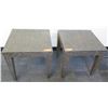 Image 1 : Qty 2 'Stone-Look' Composite Square End Tables