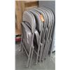 Image 1 : Qty 5 Upholstered Metal Folding Chairs