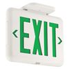 Image 1 : Qty 2 Dual-Lite White Green LED Exit Sign, Model EVEUGW