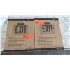 Image 2 : Qty 2 Dual-Lite White Green LED Exit Sign, Model EVEUGW