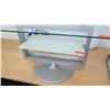 Image 3 : Glass & Metal Stand w/ Undershelf (39" x 22" glass top), 24"H