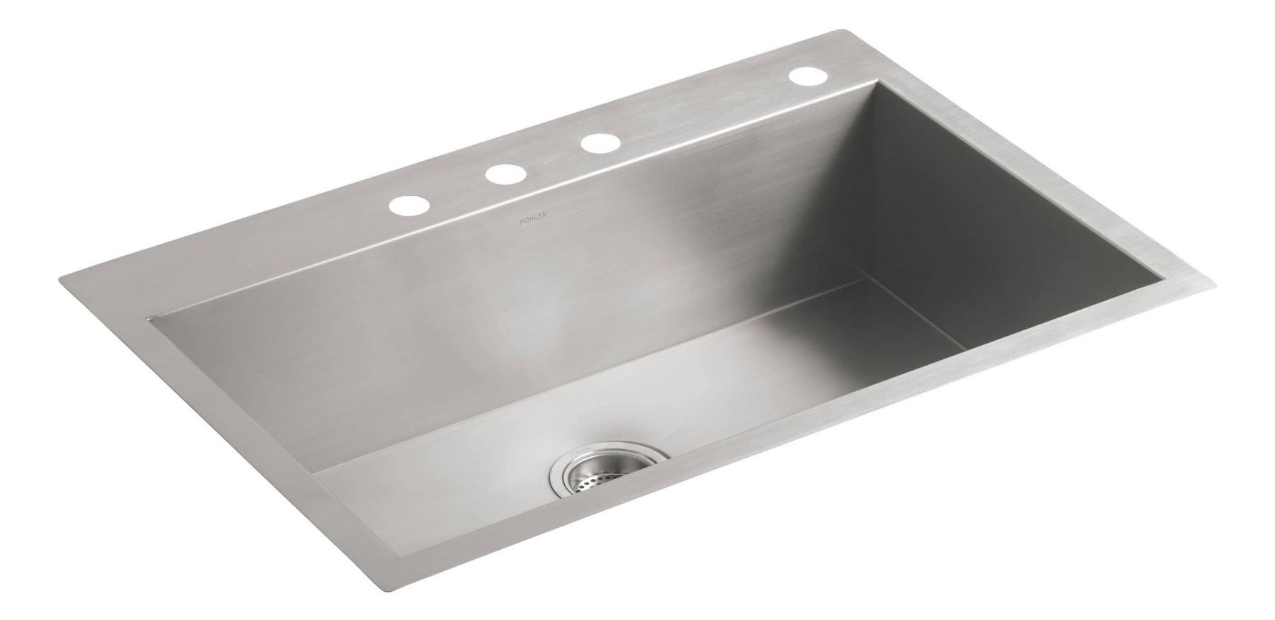 Kohler Vault 33 Single Bowl Stainless Steel Kitchen Sink