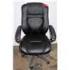 Image 1 : Executive Black Wheeled Rolling Office Chair w/ Armrests