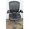 Image 1 : Executive Black Mesh Wheeled Rolling Office Chair w/ Armrests