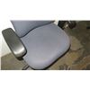 Image 2 : Executive Blue Upholstered Wheeled Rolling Office Chair w/ Armrests