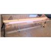 Image 1 : Long 2-Tier Glass Table w/Wood & Metal Frame, 79"L x 20"W x 20"H