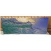 Image 1 : Stretched Canvas, Wave Art, 'South Shore' Right Panel, 64" x 24" Back Signed by Artist, 2016