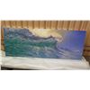 Image 2 : Stretched Canvas, Wave Art, 'South Shore' Right Panel, 64" x 24" Back Signed by Artist, 2016