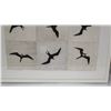 Image 2 : Framed Photographic Art: Black Birds on Paper, Watercolor? 31" X 24"
