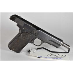 Restricted - F.N. Browning Model 1903 .9 MM Browning Long Cal 7 Shot Semi Auto Pistol w/ 127 mm bbl 