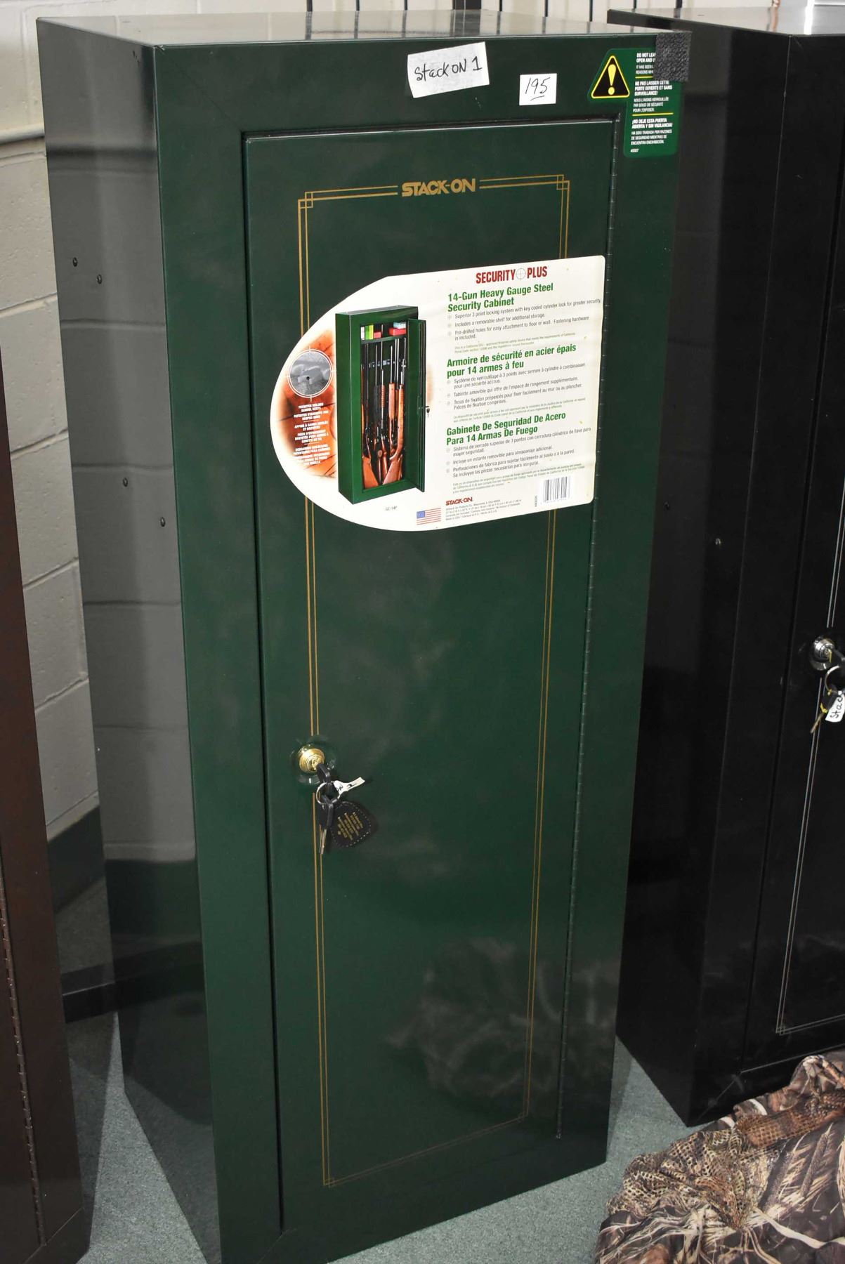 Green Heavy Duty Stack On Locking Rifle Cabinet W Key
