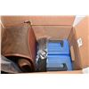Image 2 : Box Lot : Misc Including - Vanguard Lite 4 Camo Tripod - Two Green And Two Blue Case Guard Cartridge
