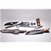 Image 1 : Lot of Five Knives w/ scabbard including : Old Timer Folding - One w/ stag style handle - One w/ bra