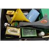 Image 2 : Large Black Plastic Tool Box : Reloading Supplies Includ : scale, Nine Sets of Dies [ .300 Win Mag -