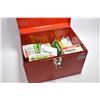 Image 1 : Red Metal Tool Box : Approx.Ten Boxes Shot Shells [ mostly .12 Ga ] - Approx. Three Boxes .38 Spec C