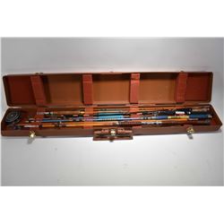 Fenwick Fishing Rod Case w/ Two Bamboo Fly Fishing Rods [ - Three Asstd Fishing Rods - One Fly Fishi