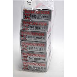 Bag Lot : Six Boxes ( 20 rnds per ) Winchester Super X .303 Brit Cal 180 Grain Ammo