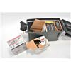 Image 1 : Green ammo box with 45 auto, 22lr, and 12ga