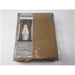 Croscill 84 inch- 2 Lined Panels with Tiebacks (Copper Color)