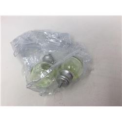 Clear Green Glass Curtain Finials