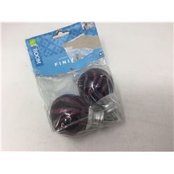 Black and Pink Zebra Finials