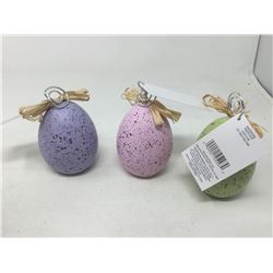 Lot of 3 Assorted Egg Shaped Photo Holders