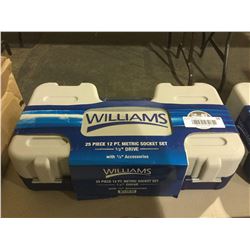 Williams 25 Piece 12 pt. Socket Set 1/2" Drive