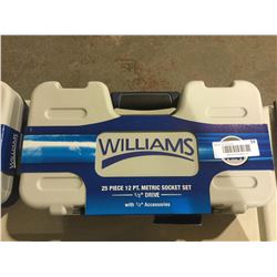 Williams 25 Piece 12 pt. Socket Set 1/2" Drive