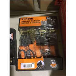 Stinson 4pc Ratchet Tie-Down Set 12'