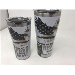 Lot of 2 Insulated Travel Cups