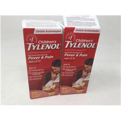 Lot of Childrens' Tylenol Fever & Pain (2 x 100ml)