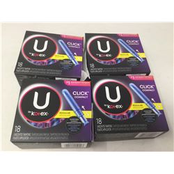 Lot of U by Kotex Regular Tampons (4 x 18)