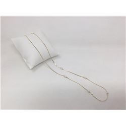 14kt G.P Ladies Perl Necklace