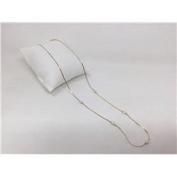 14kt G.P Ladies Perl Necklace