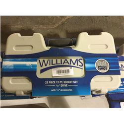 NEW Williams 23 Piece 12PT. Socket Set 1/2" Drive