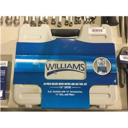 Williams 58 Piece Deluxe Mixed Metric and SAE Tool Set 3/8" Drive