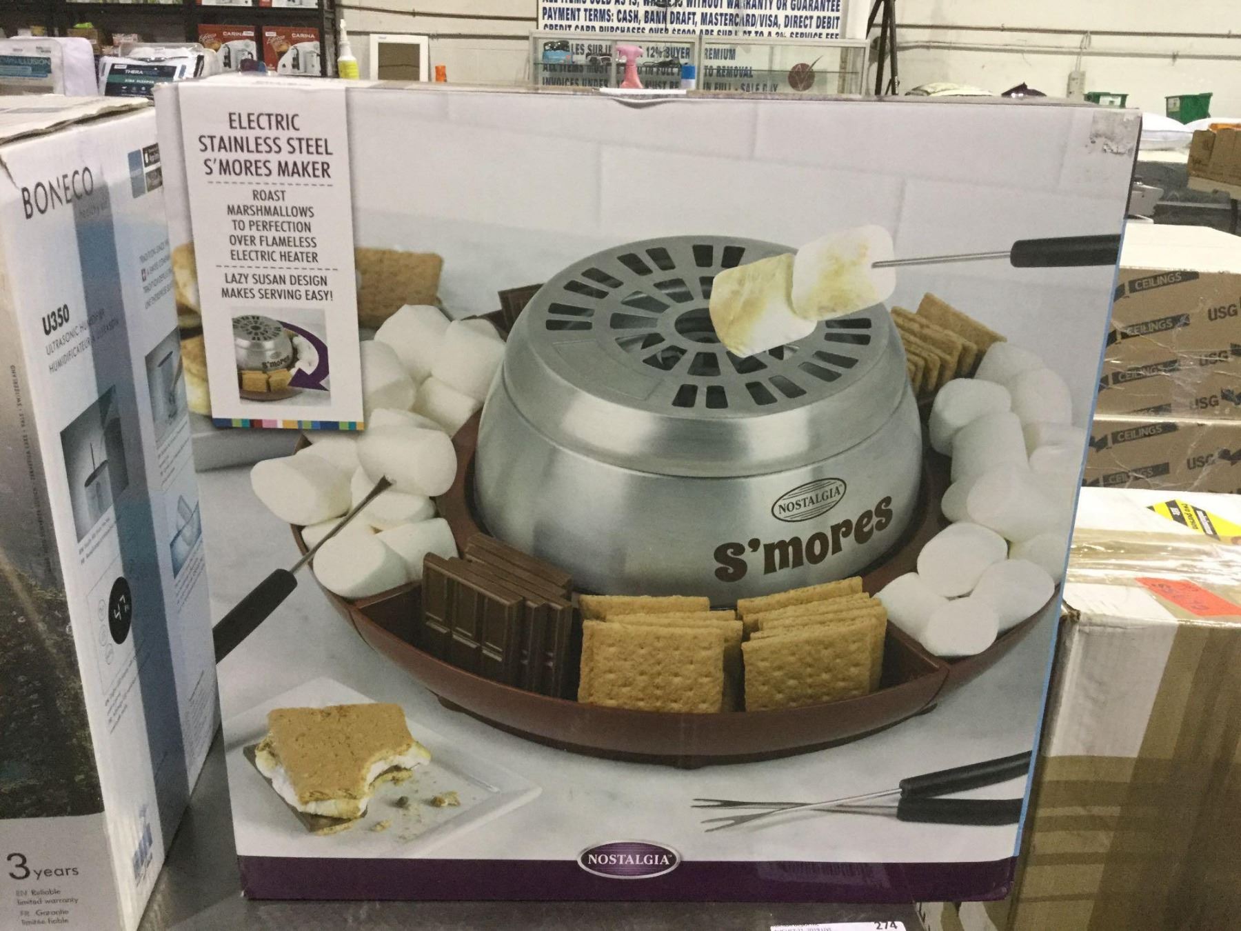 Nostalgia Electric Stainless Steel S'mores Maker