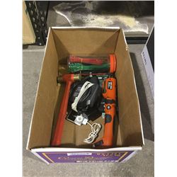 Box of Assorted Hand Tools and Misc