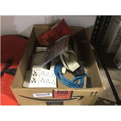 Box of Power Bars and Outlet Extenders