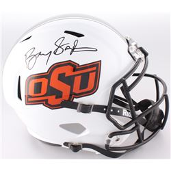 Barry Sanders Signed OSU Full-Size Speed Helmet (Radtke COA  Schwartz Hologram)
