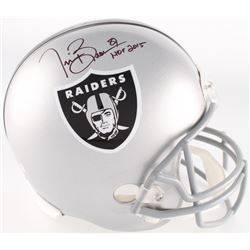 Tim Brown Signed Raiders Full-Size Helmet Inscribed "HOF 2015" (Radtke COA)