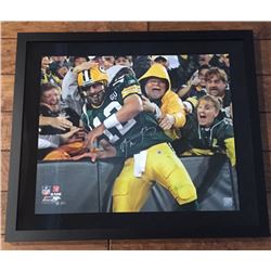Aaron Rodgers Signed Packers 24x28 Custom Framed Limited Edition Photo (Steiner COA)