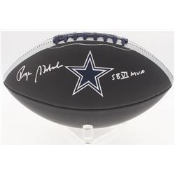 Roger Staubach Signed Cowboys Logo Football Inscribed "SB VI MVP" (JSA COA)