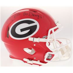 Thomas Davis Signed Georgia Bulldogs Full-Size Authentic Speed Helmet  Inscribed "Go Dawgs!"(JSA COA