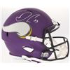 Image 1 : Dalvin Cook Signed Vikings Full-Size Custom Matte Purple Speed Helmet (JSA COA)